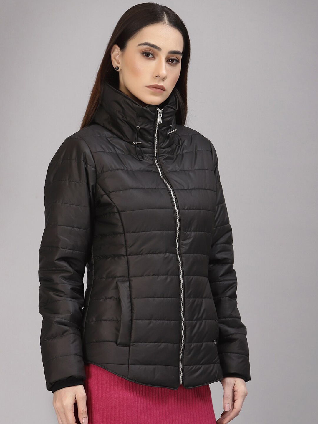 

Gipsy Mock Collar Lightweight Padded Jacket, Black