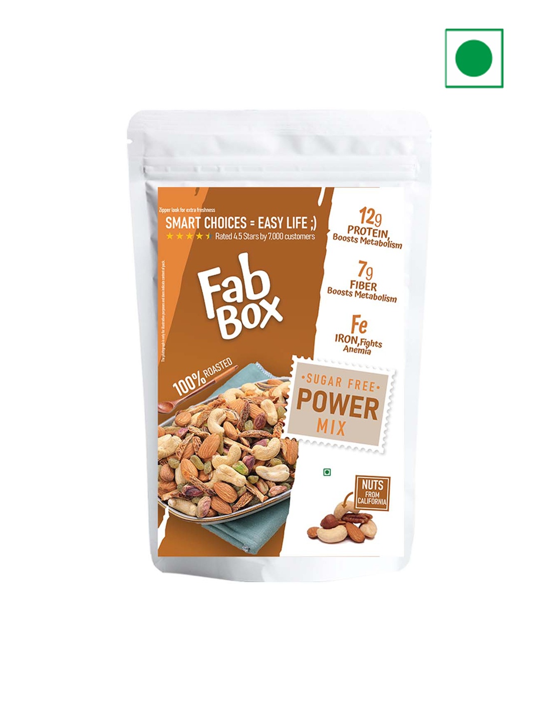 

FabBox Roasted Dry Fruits-140gms, Orange