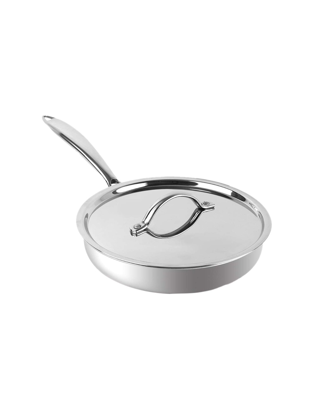 

Cello Induction Base Tri-Ply Fry Pan With Stainless Steel Lid - 2.5 L, Silver