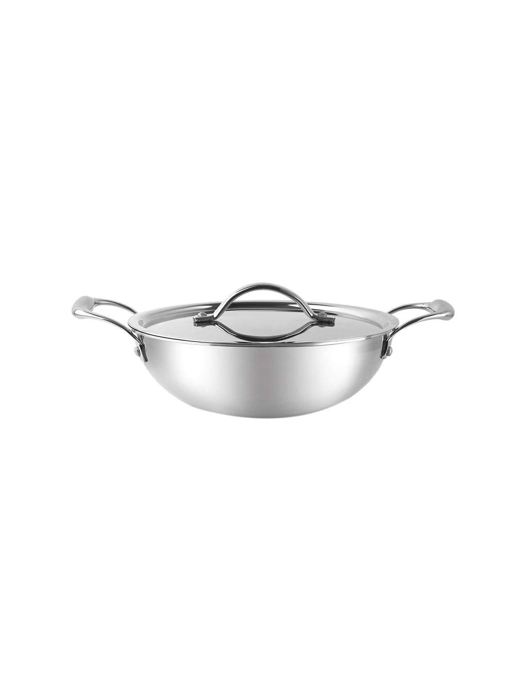 

Cello Armour Induction Base Tri-Ply Kadhai With Stainless Steel Lid- 2.7 L, Silver