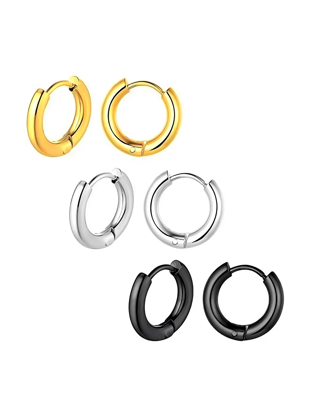 

KARISHMA KREATIONS Set Of 6 Contemporary Hoop Earrings, Gold