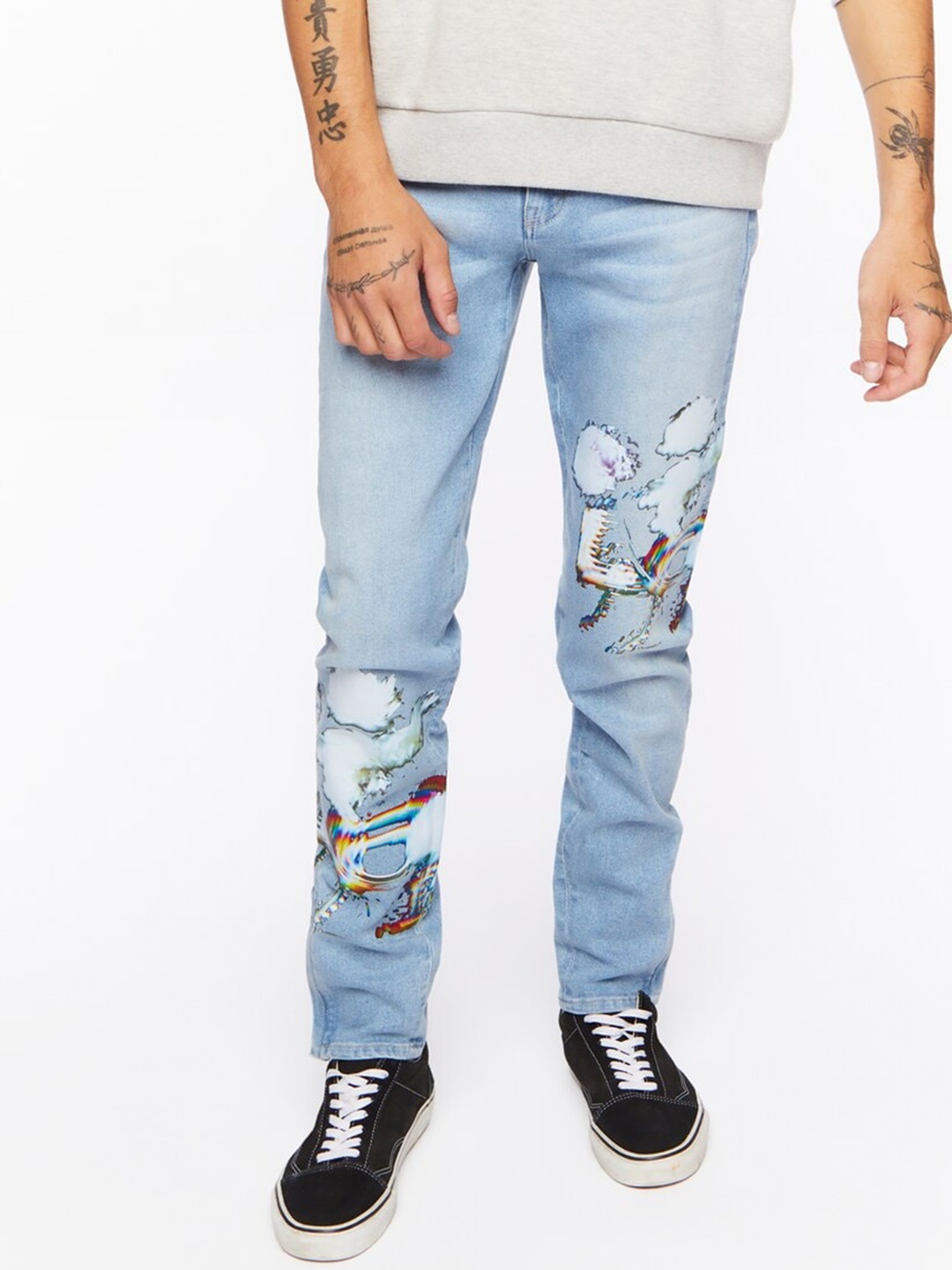 

FOREVER 21 Men Skinny Fit Clean Look Jeans, Blue