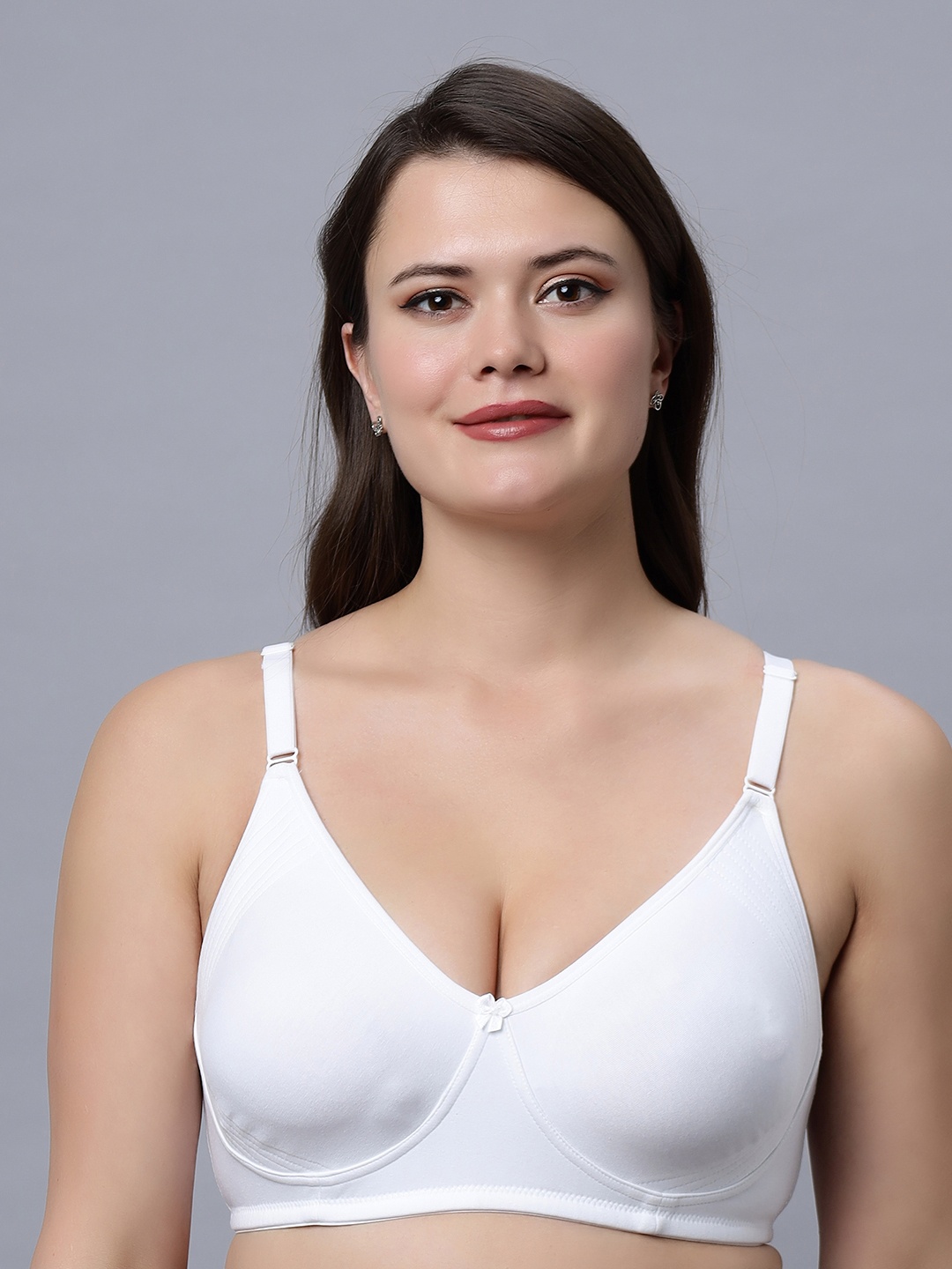 

In Care Pure Cotton T-shirt Bra With Full Coverage All Day Comfort Non Padded Non-Wired, White