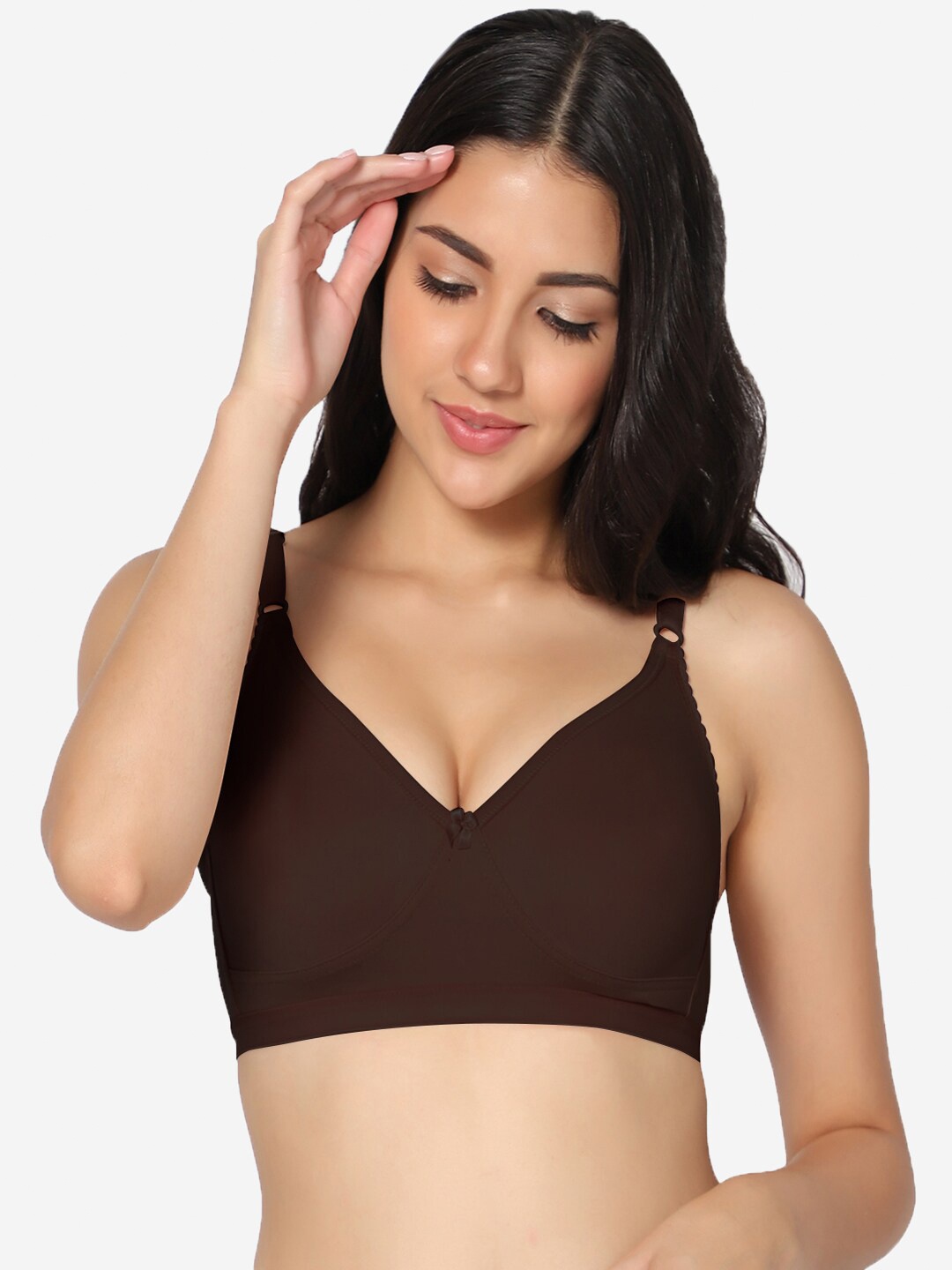 

In Care Full Coverage Non Padded Super Support Cotton T-shirt Bra, Brown