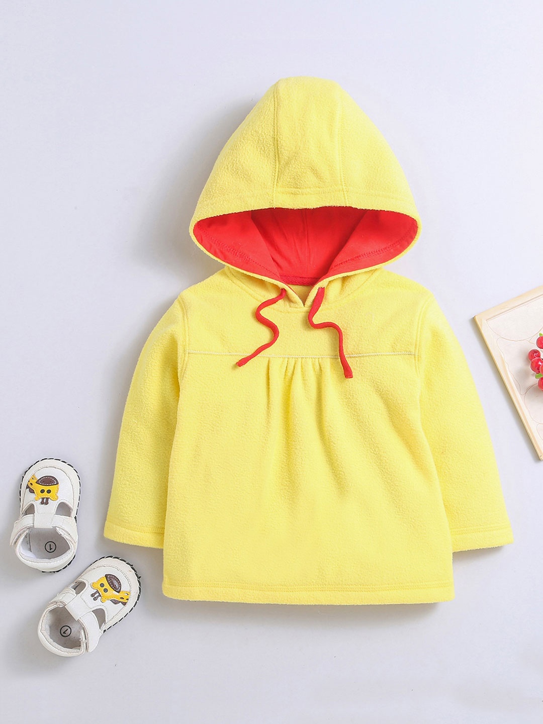 

Nino Bambino Kids Hooded Front-Open Sweatshirt, Yellow