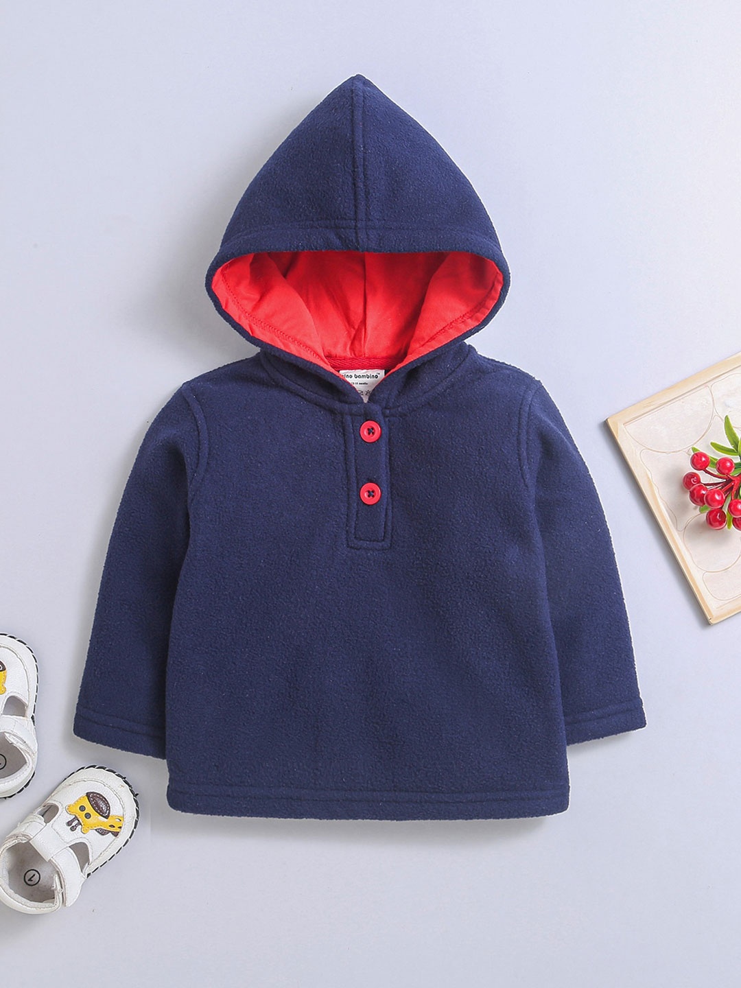 

Nino Bambino Kids Hooded Pullover Sweatshirt, Navy blue