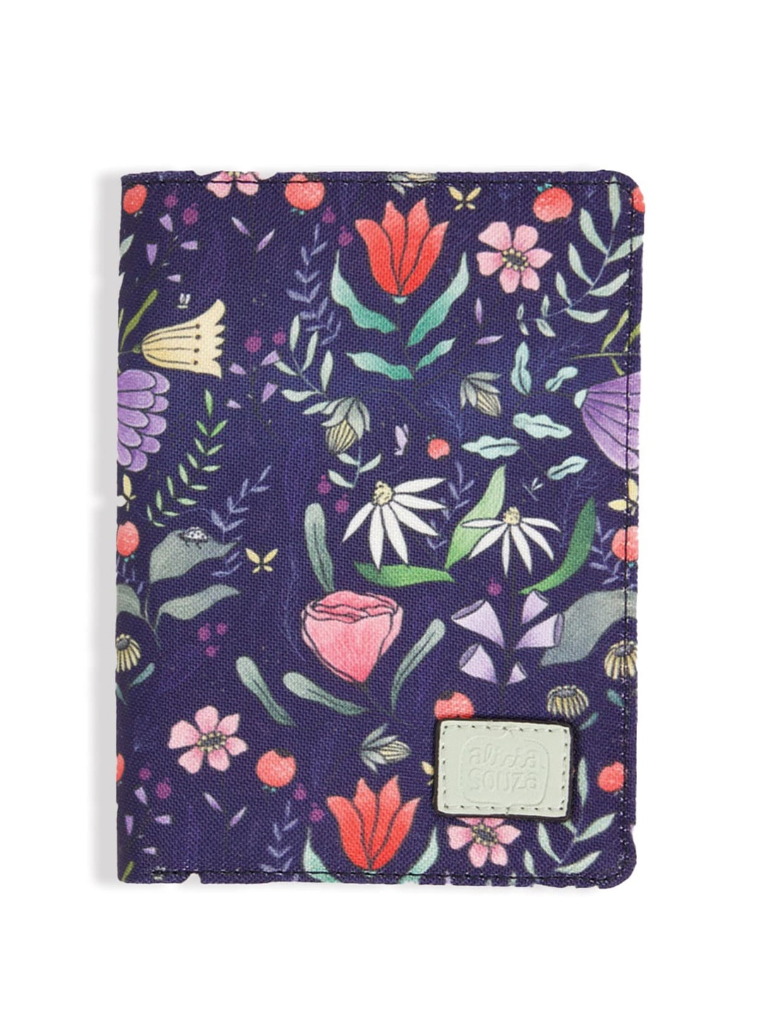 

Alicia Souza Women Floral Printed Card Holder, Navy blue
