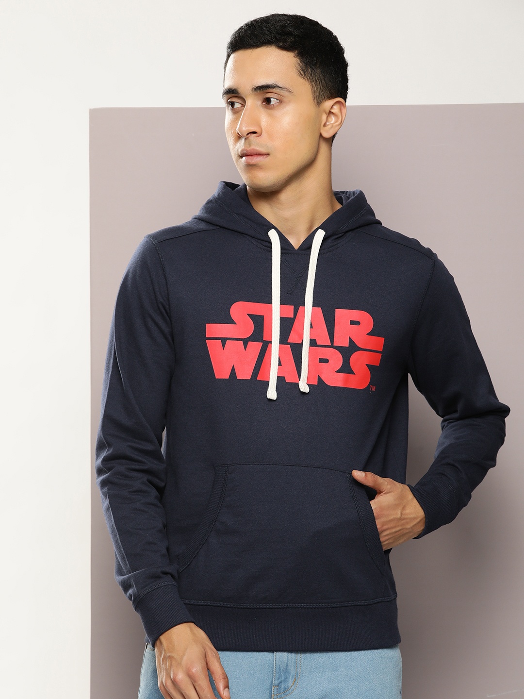 

Kook N Keech Men Typography Printed Hooded Sweatshirt, Navy blue