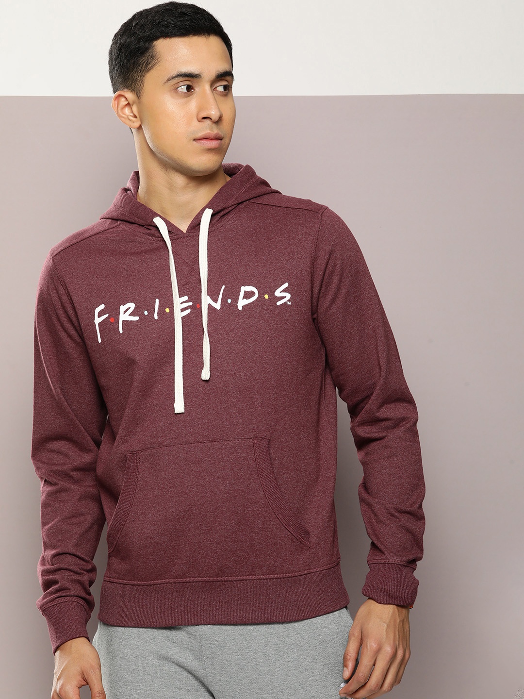 

Kook N Keech Men Typography Printed Hooded Sweatshirt, Maroon