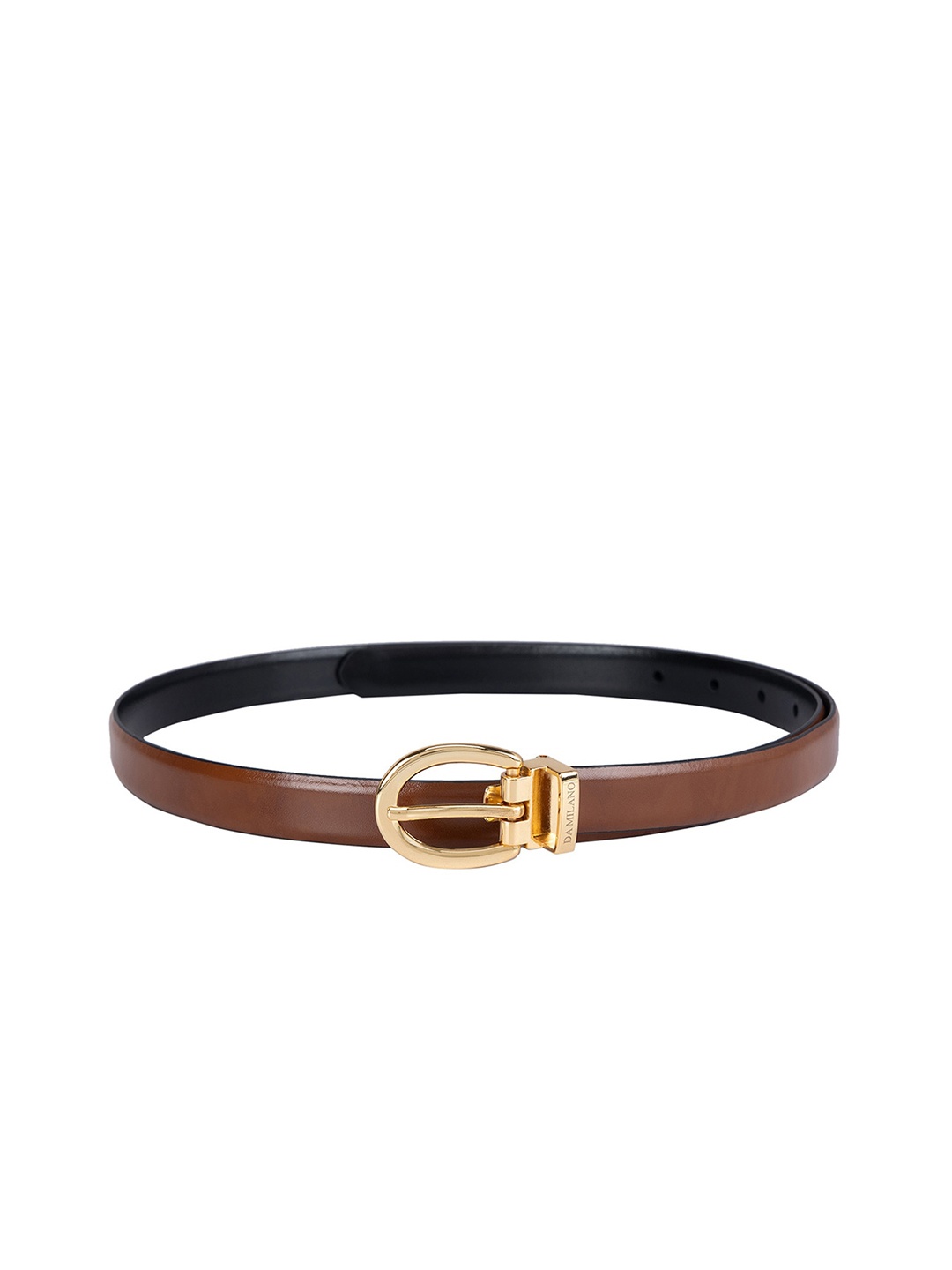 

Da Milano Women Textured Leather Belt, Brown