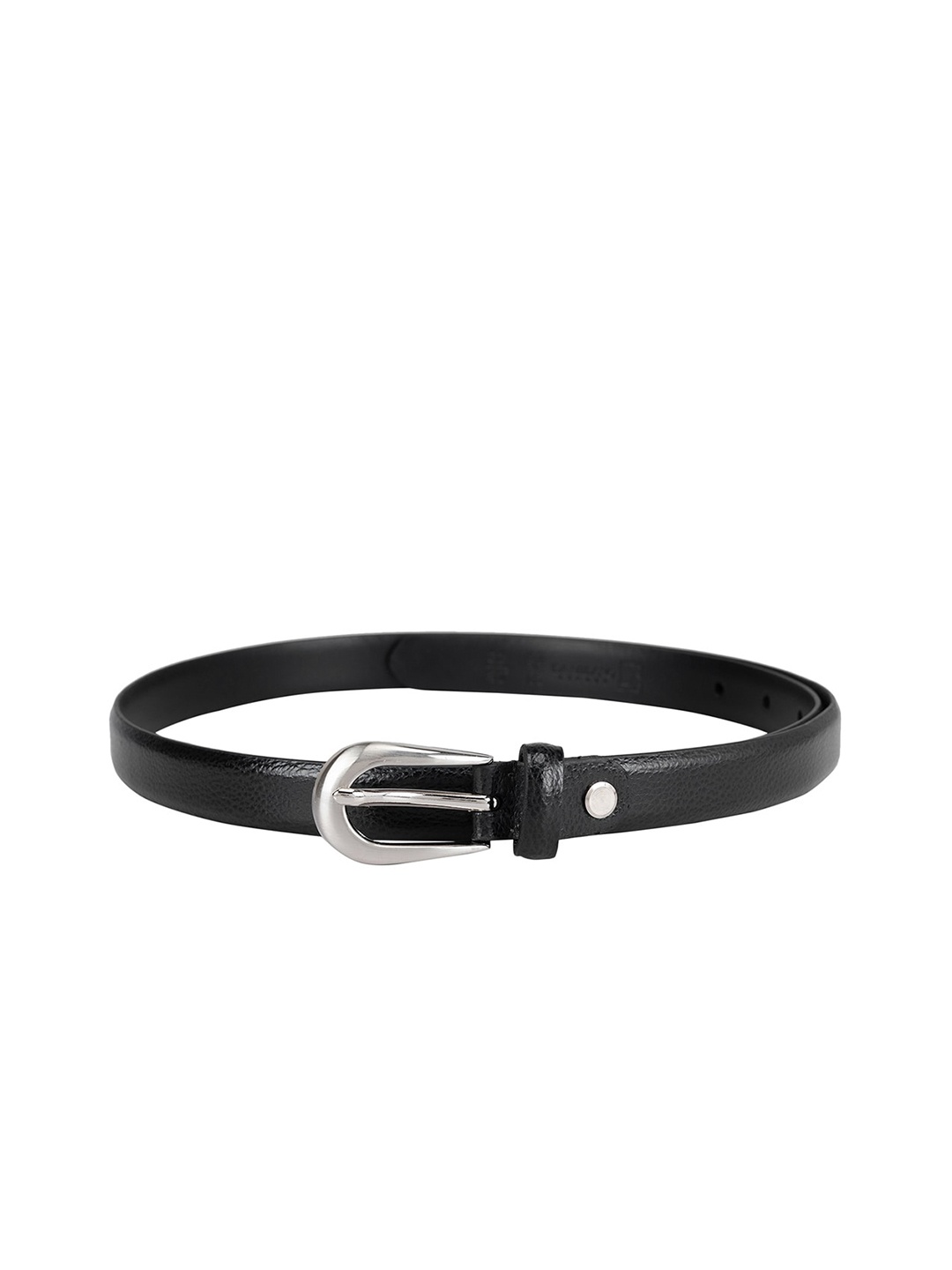 

Da Milano Women Textured Leather Formal Belt, Black