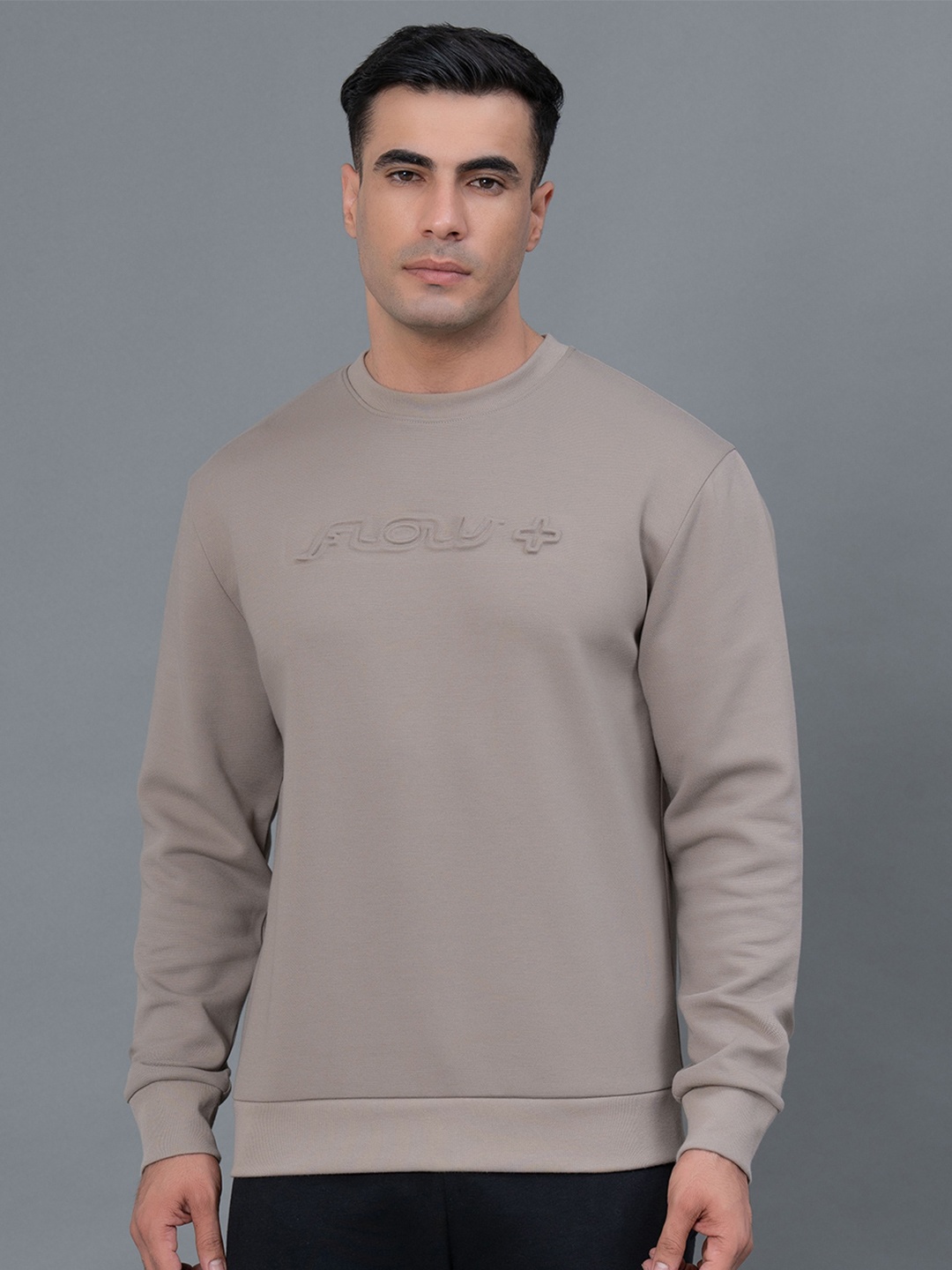 

Red Tape Typography Printed Pullover Sweatshirt, Grey