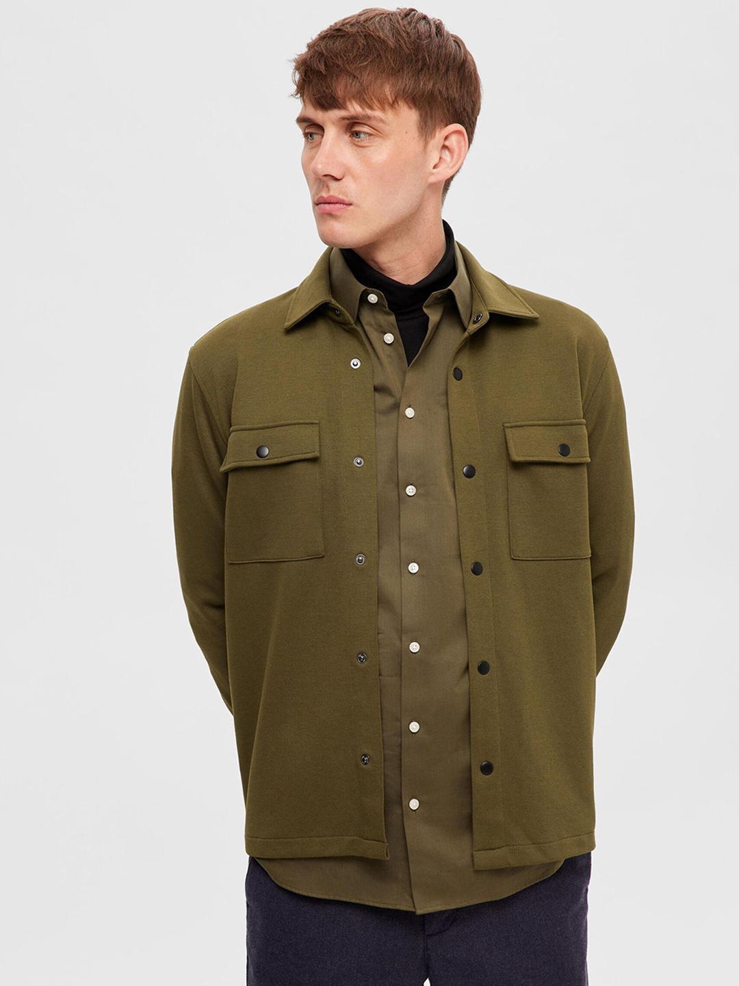 

SELECTED Spread Collar Tailored Jacket, Green