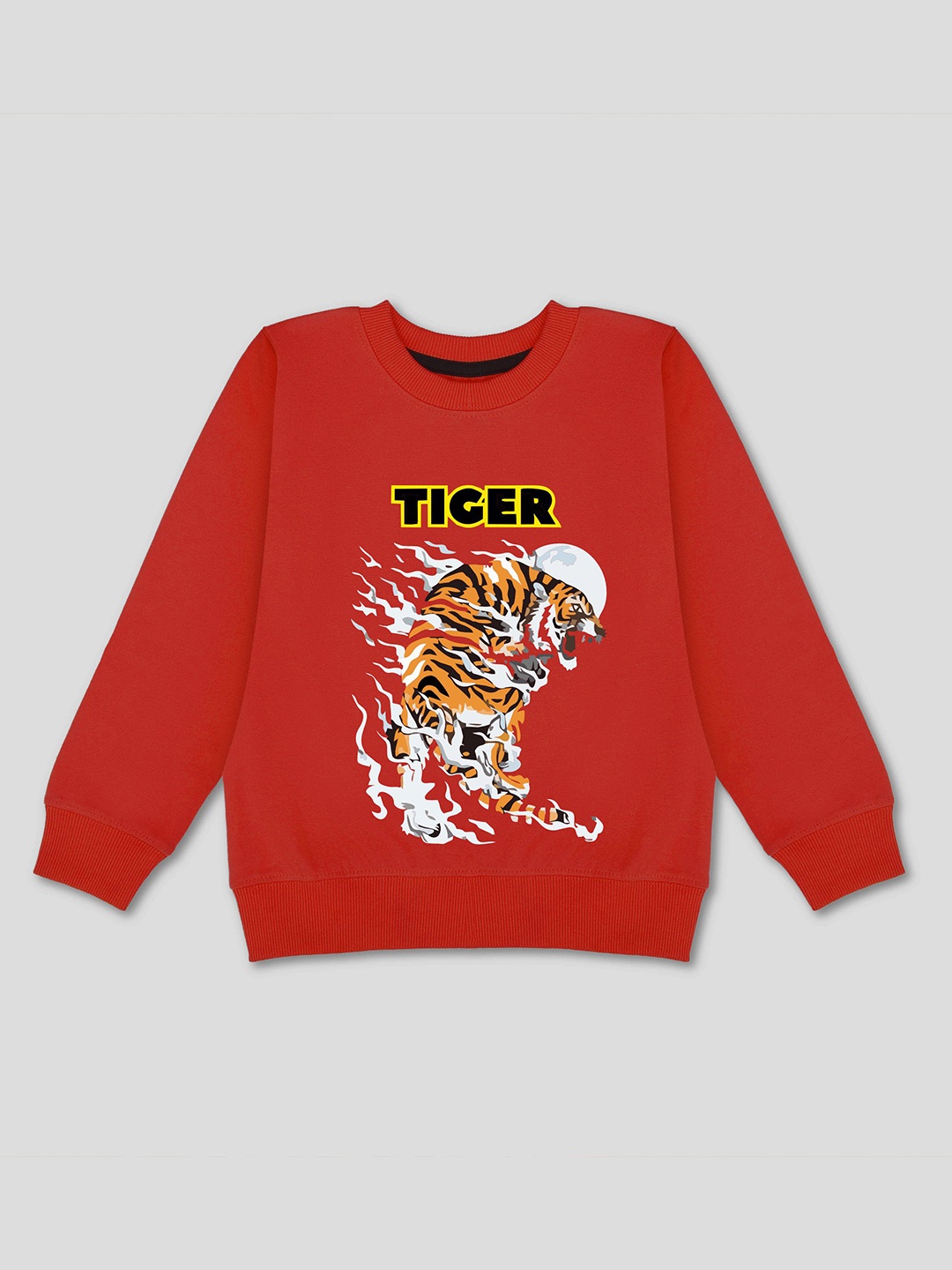 

YK Boys Graphic Printed Fleece Sweatshirt, Red