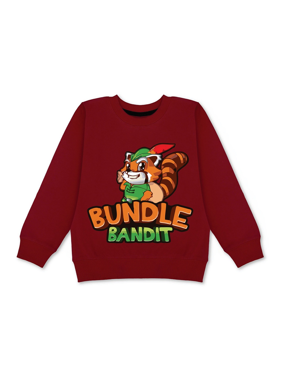 

YK Boys Graphic Printed Fleece Sweatshirt, Maroon