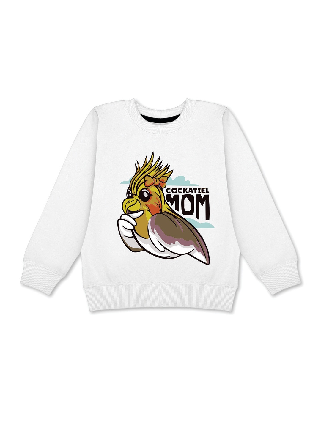 

YK Girls Graphic Printed Fleece Pullover Sweatshirt, White