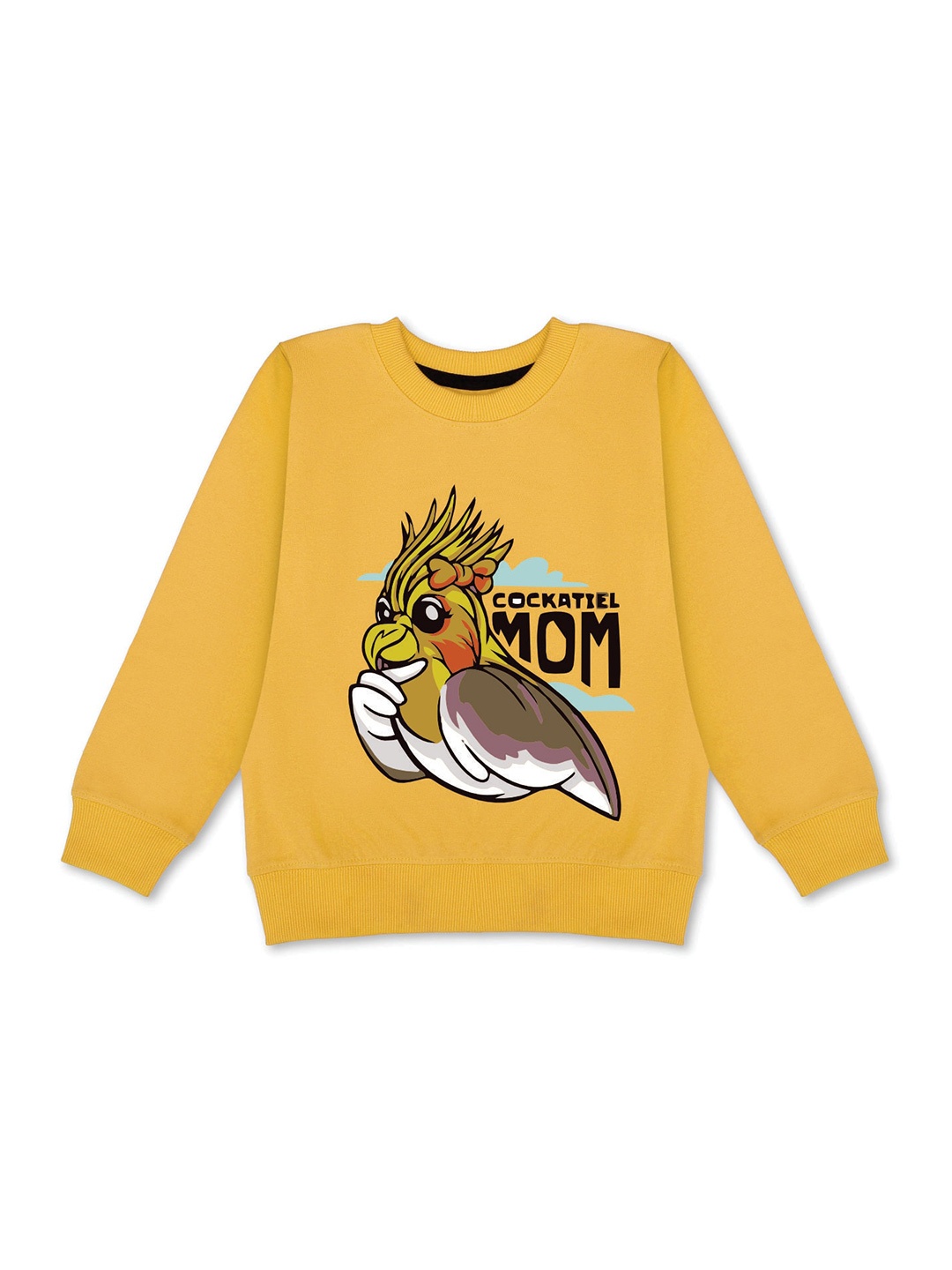

YK Girls Graphic Printed Fleece Pullover Sweatshirt, Yellow