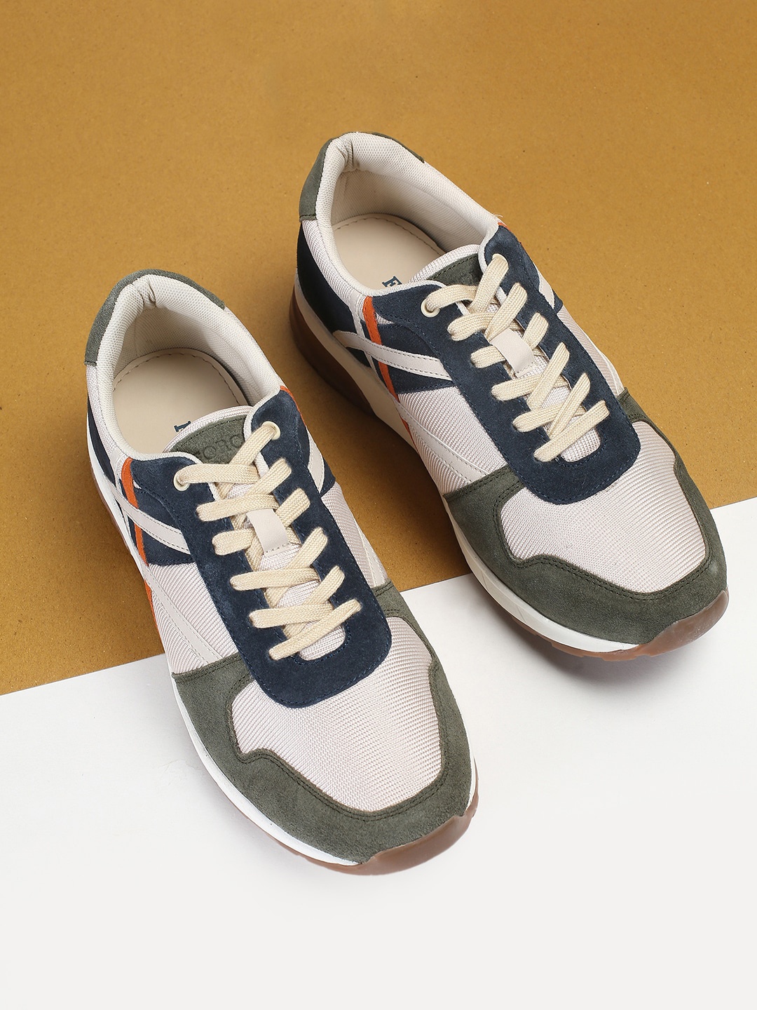 

Forca by Lifestyle Men Colourblocked Sneakers, Olive