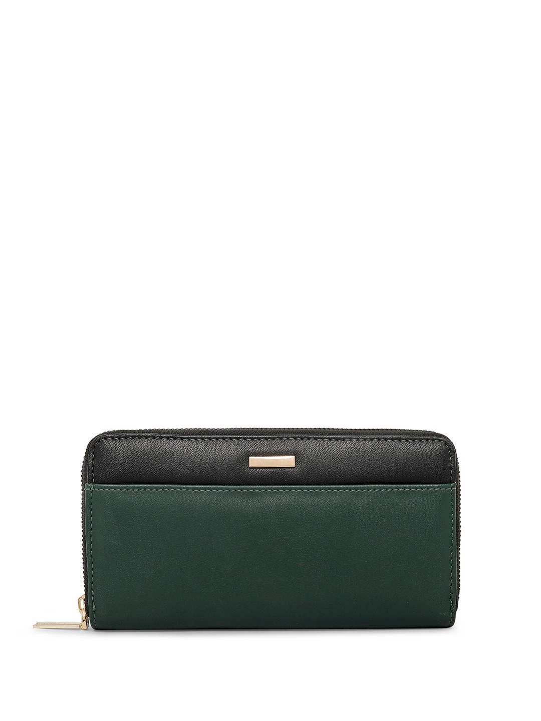 

Mast & Harbour Women Colourblocked Zip Around Wallet, Green