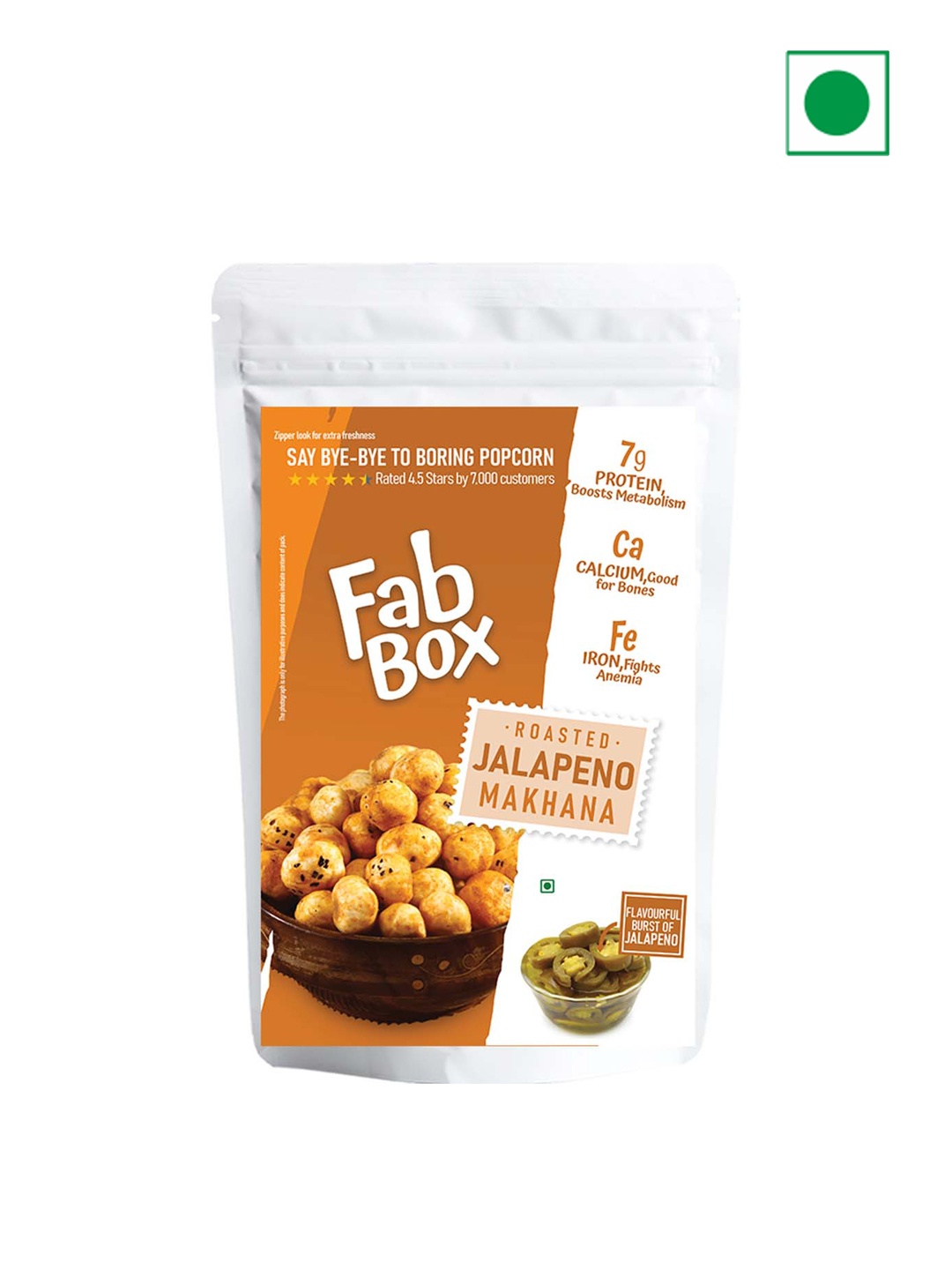 

FabBox Jalapeno Makhana-83gms, Orange