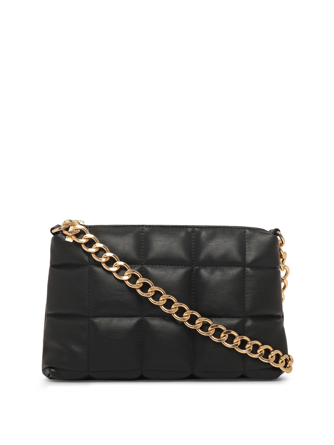 

DressBerry Black Structured Sling Bag With Quilted