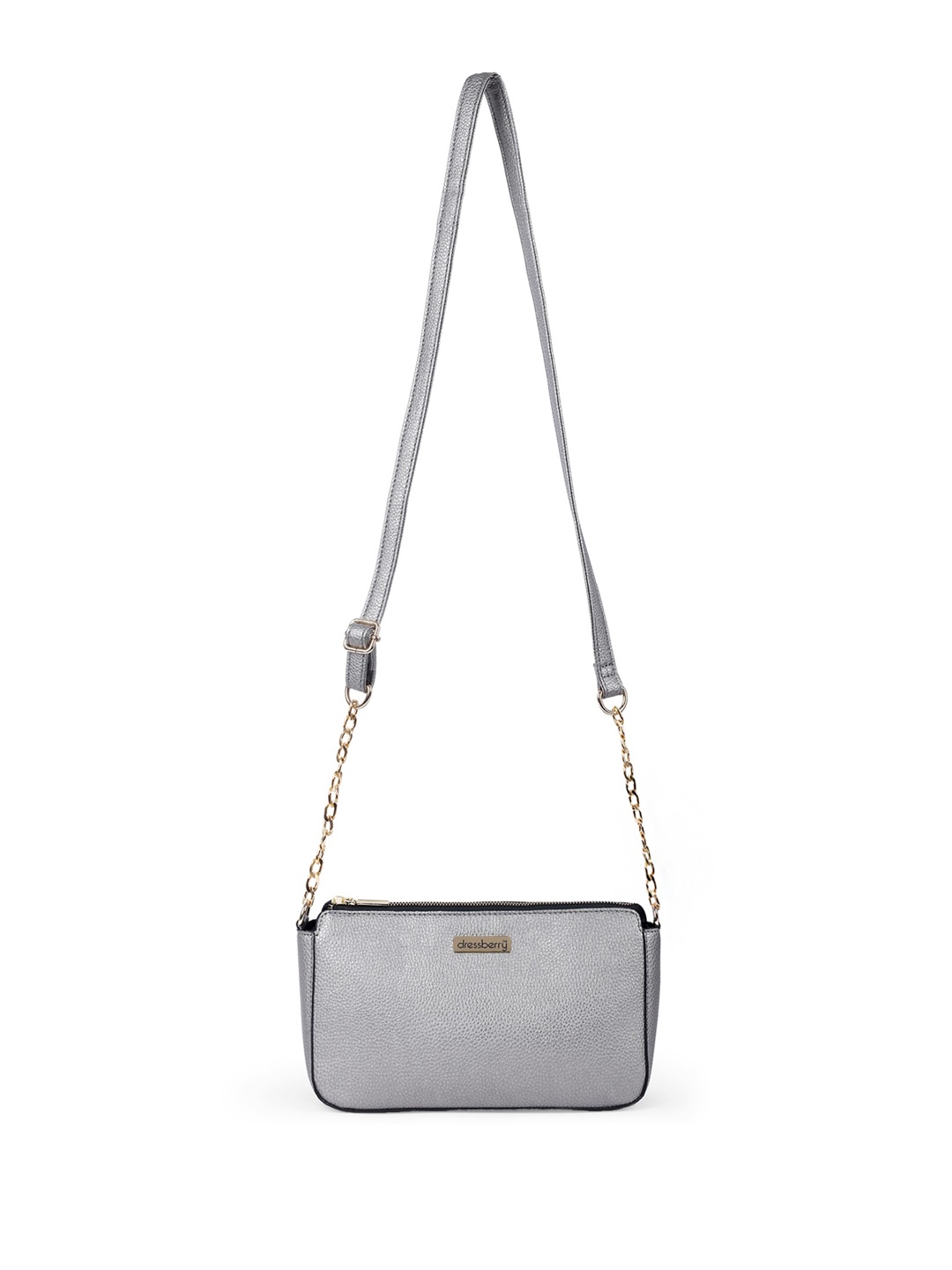 

DressBerry Grey Textured Structured Sling Bag