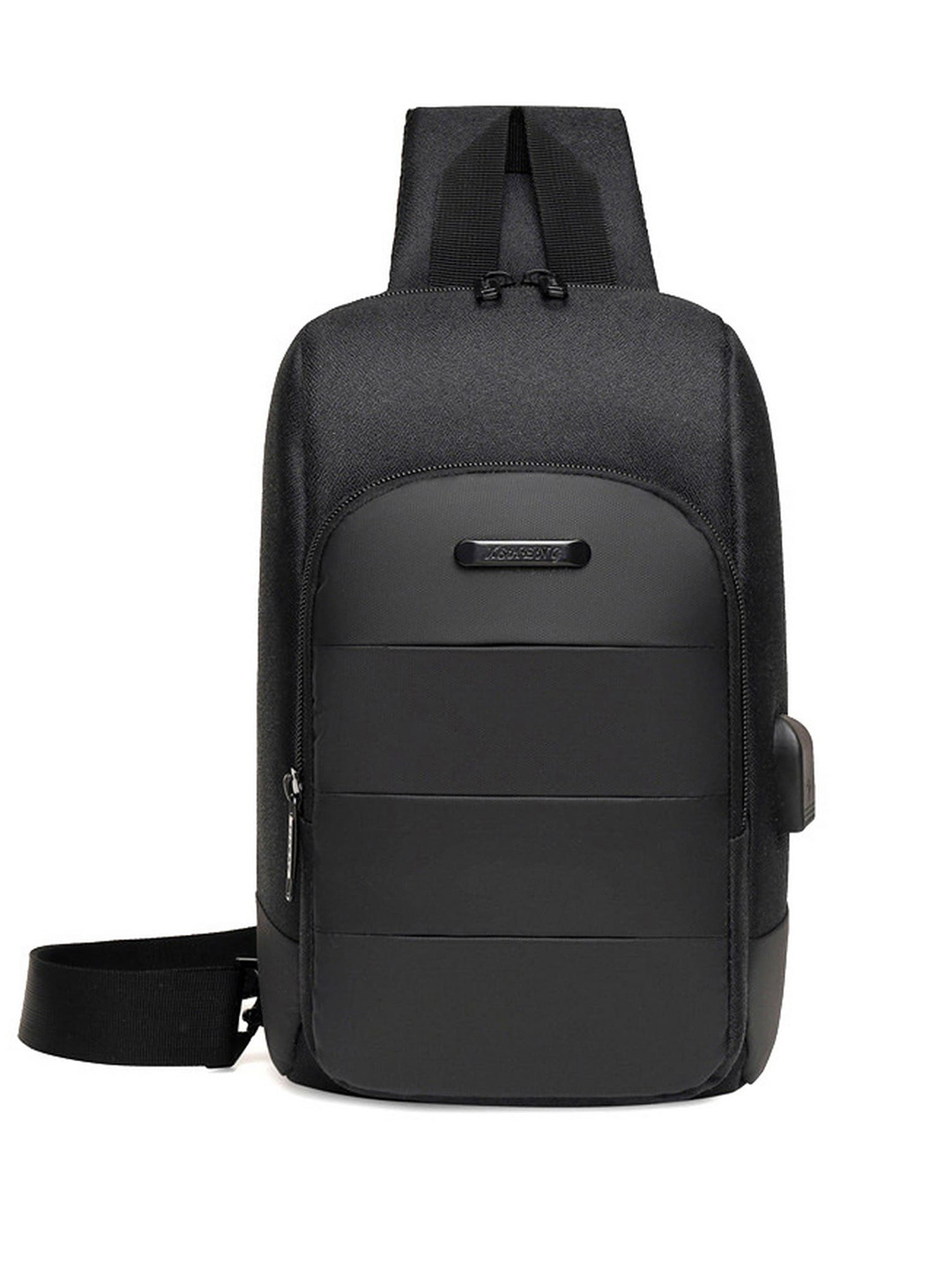 

Diva Dale Unisex USB Charging Port Crossbody Bag, Black