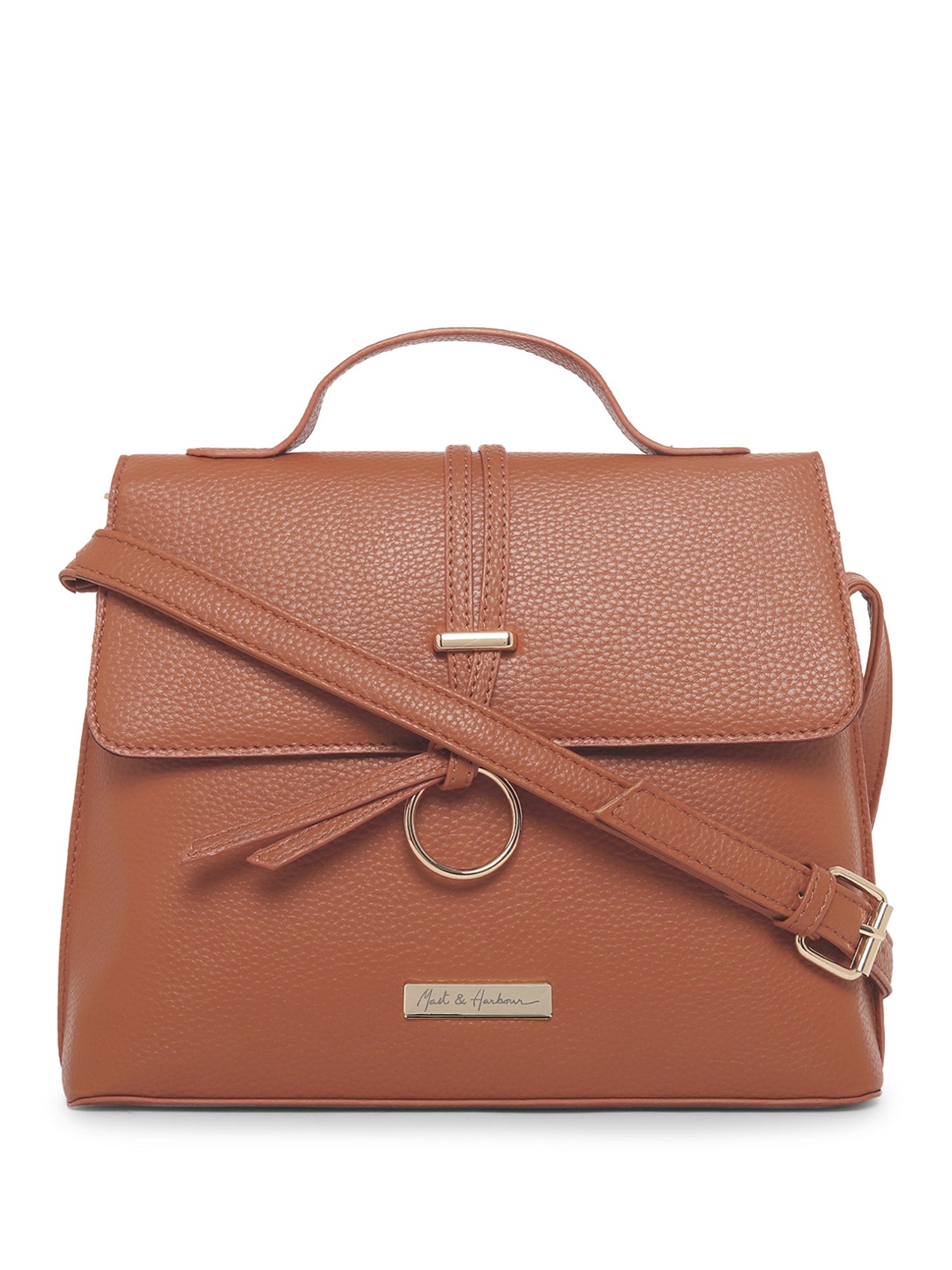 

Mast & Harbour Structured Handheld Bag, Tan