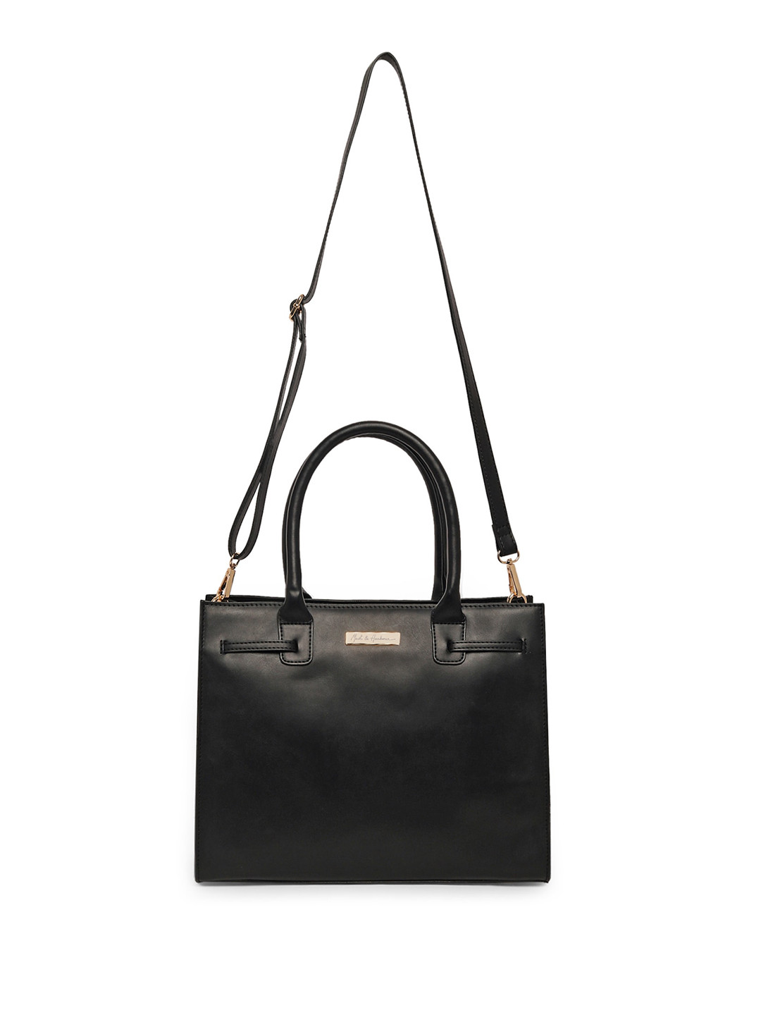 

Mast & Harbour Black Structured Handheld Bag
