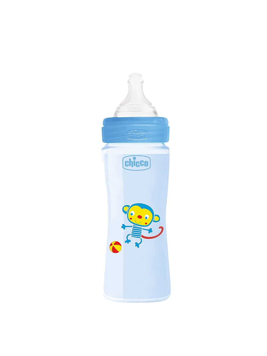 

Chicco Blue Hygienic Silicone Teat Feeding Bottle - 330ml