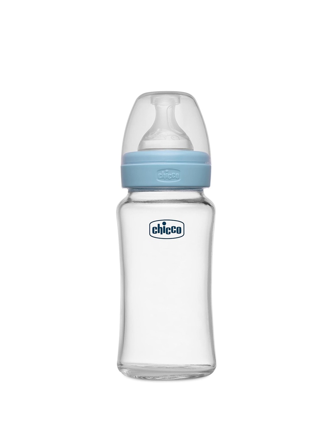 

Chicco Well-Being Glass Feeding Bottle -240ml, Blue