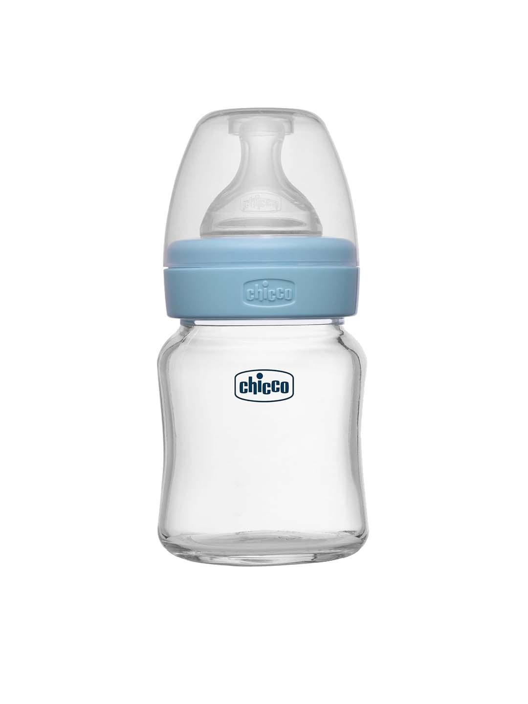 

Chicco Well-Being Glass Feeding Bottle -120ml, Blue