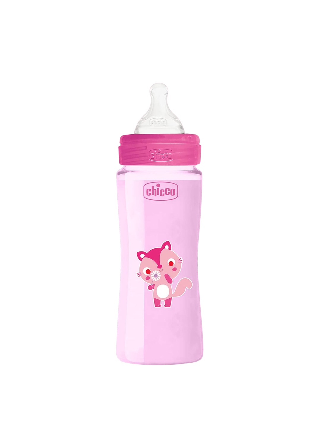 

Chicco Well-Being Baby Coloured Feeding Bottle 330 Ml, Pink