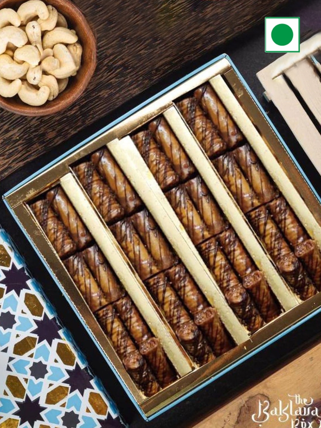 

The Baklava Box Chocolate Finger Sweet Gift Box-500gm, Blue