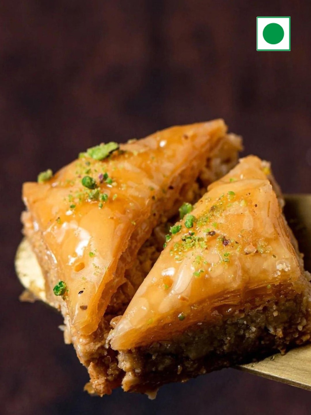 

The Baklava Box Pistachio Triangle Sweets-500gm, Blue