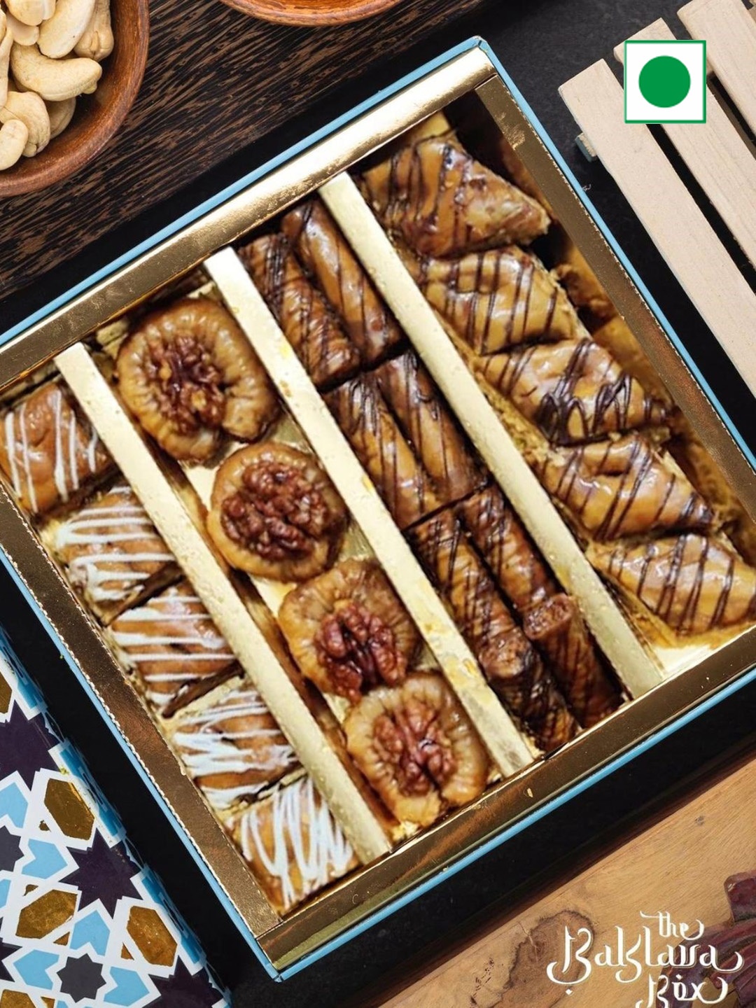 

The Baklava Box Assorted Chocolate Sweets-500gm, Blue