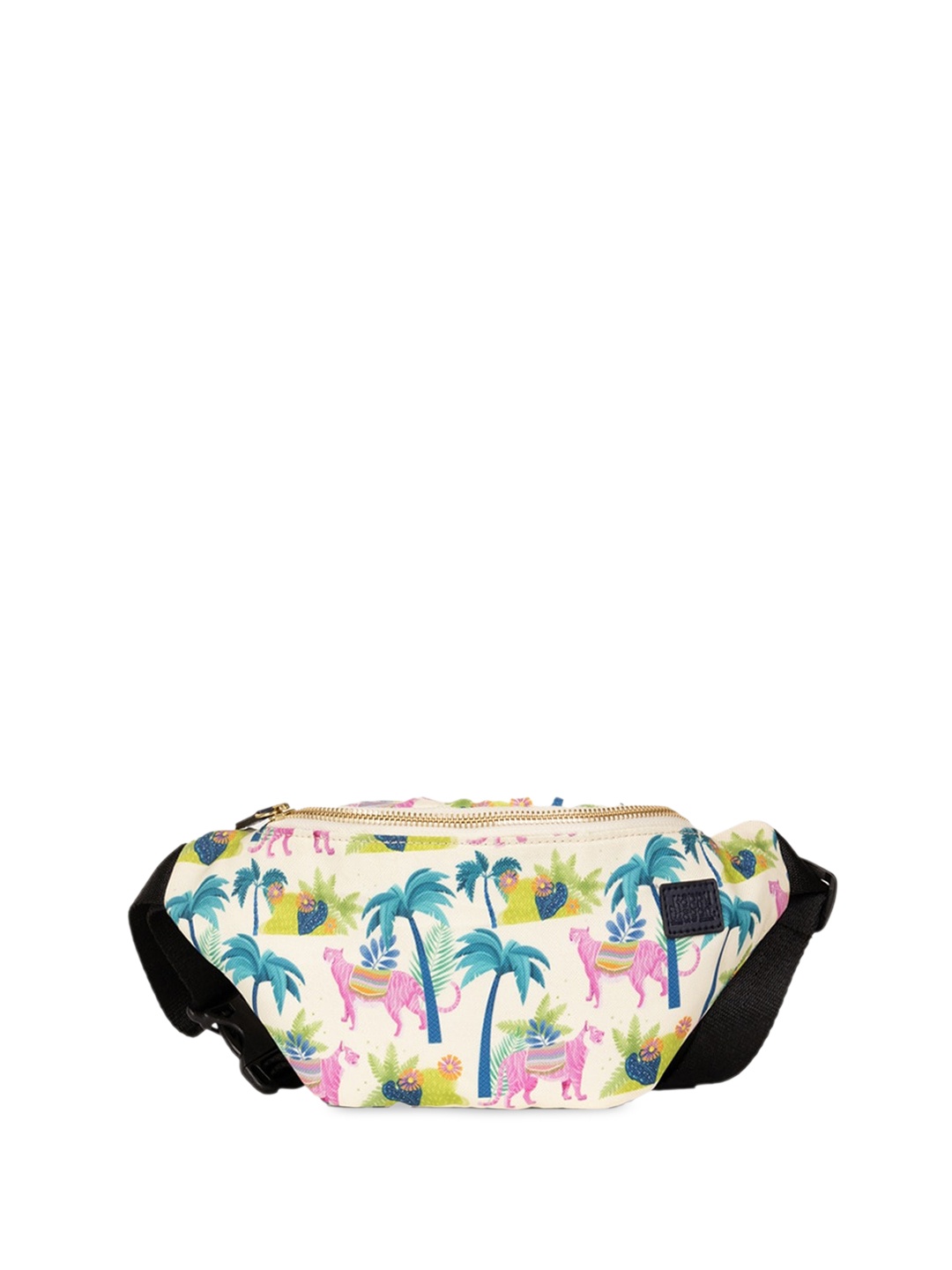 

happywagon Women Printed Travel Pouch, Off white