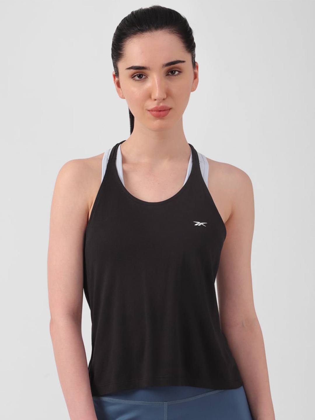 

Reebok Training App Yoga Tank Top, Black