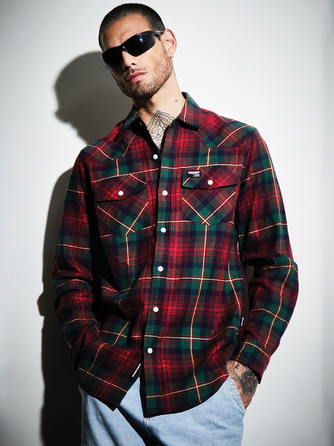 

Bonkers Corner Plaid Regular Fit Shirt, Red