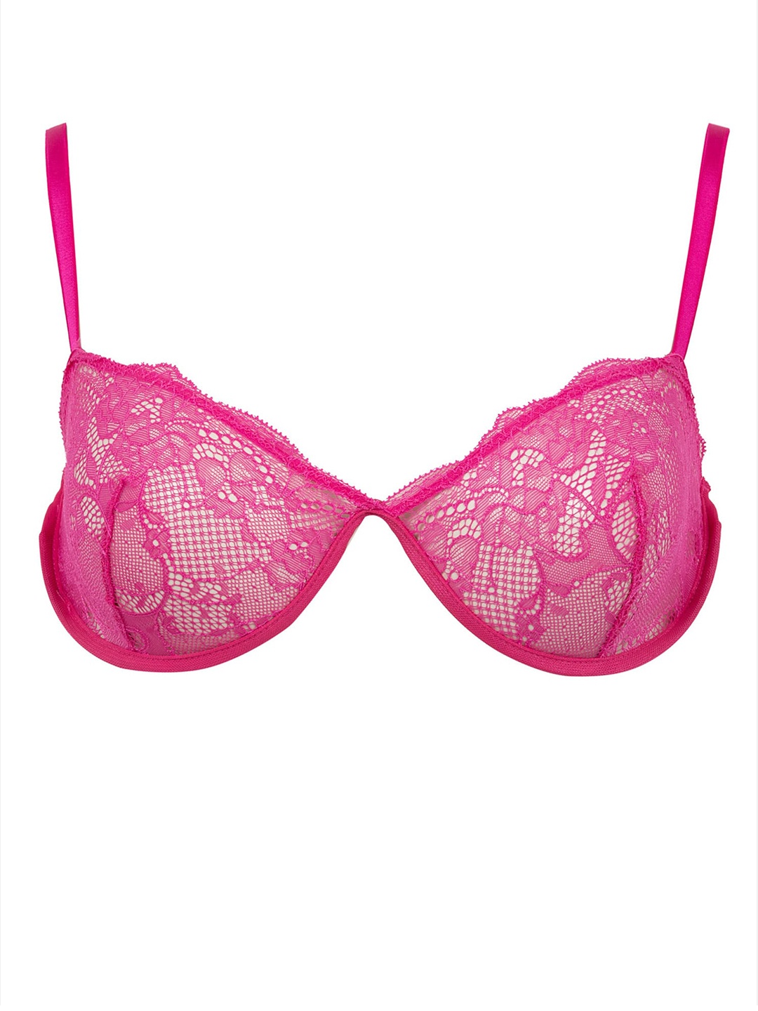 

DeFacto Self Design Full Coverage Underwired Lightly Padded Bra with All Day Comfort, Pink