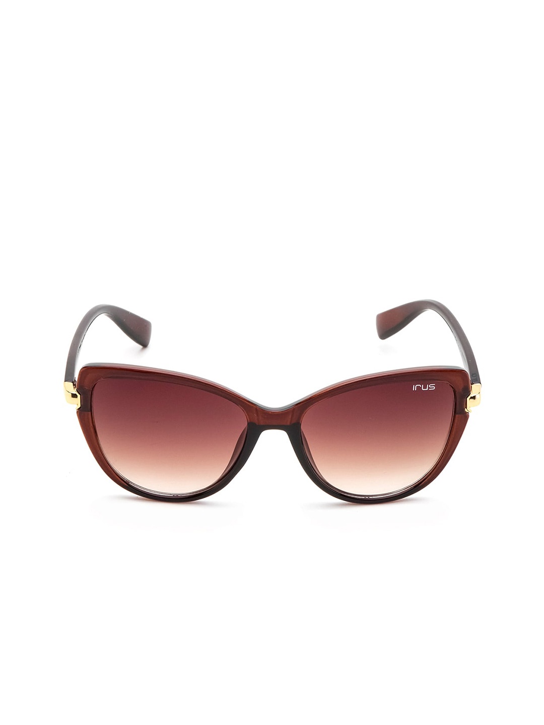 

IRUS by IDEE Women Cateye Sunglasses With UV Protected Lens-IRS1206C2SG, Brown