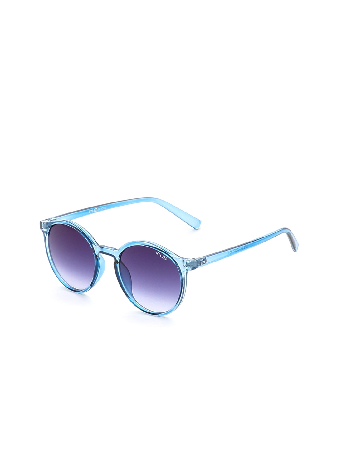 

IRUS by IDEE Men Round Sunglasses with UV Protected Lens IRS1226C4SG, Blue