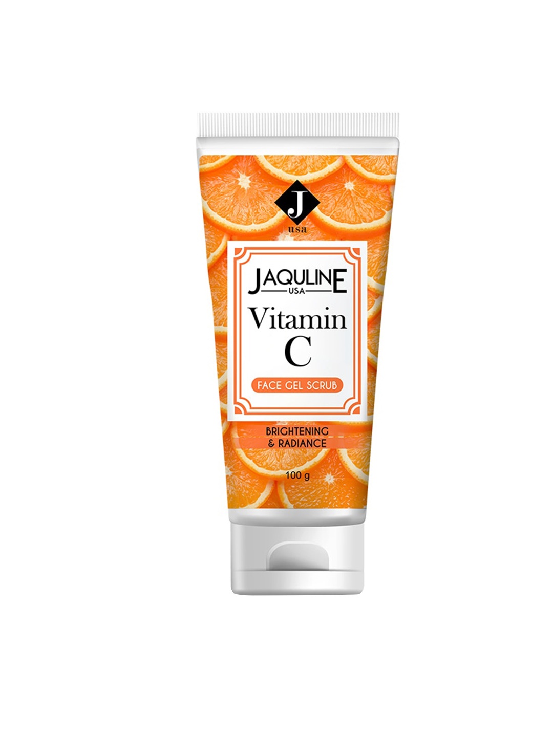 

Jaquline USA Vitamin C Face Gel Scrub for Brightening & Radiance with Walnut Shell - 100 g, Orange