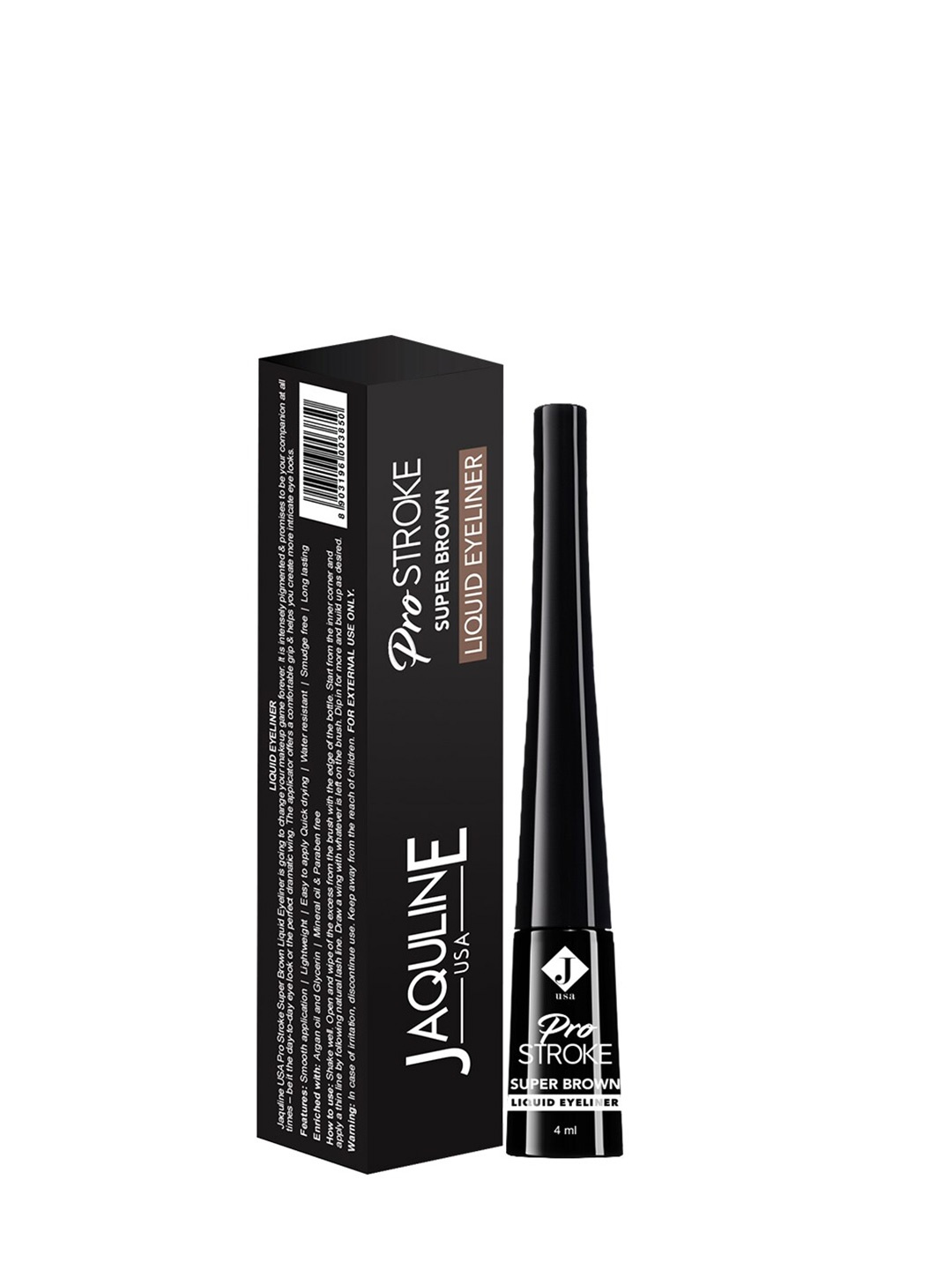 

Jaquline USA Pro Stroke Super Brown Liquid Eyeliner - 4ml