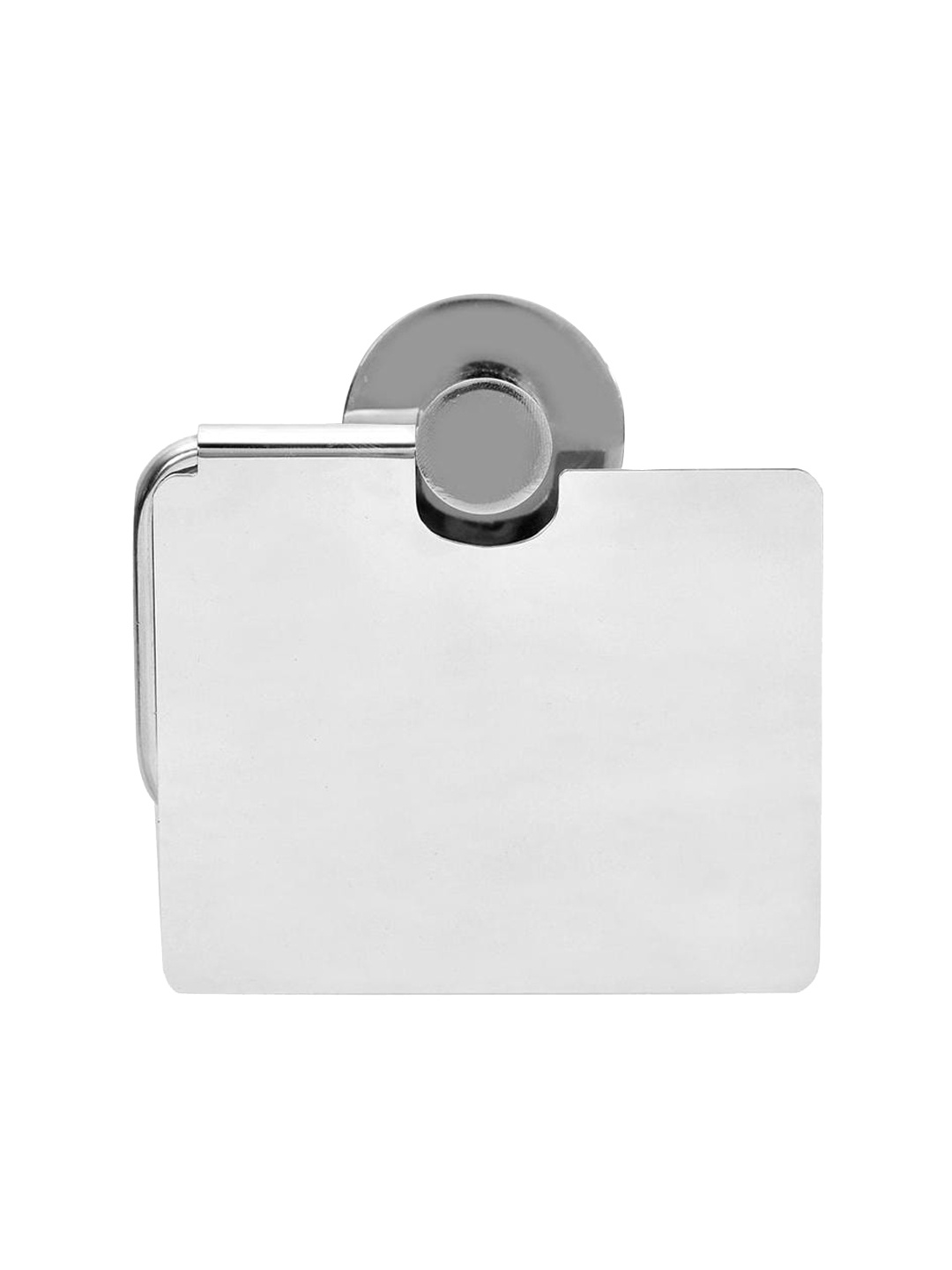 

Athome by Nilkamal Silver Toned Type Wall Toilet Paper Holder With Flap