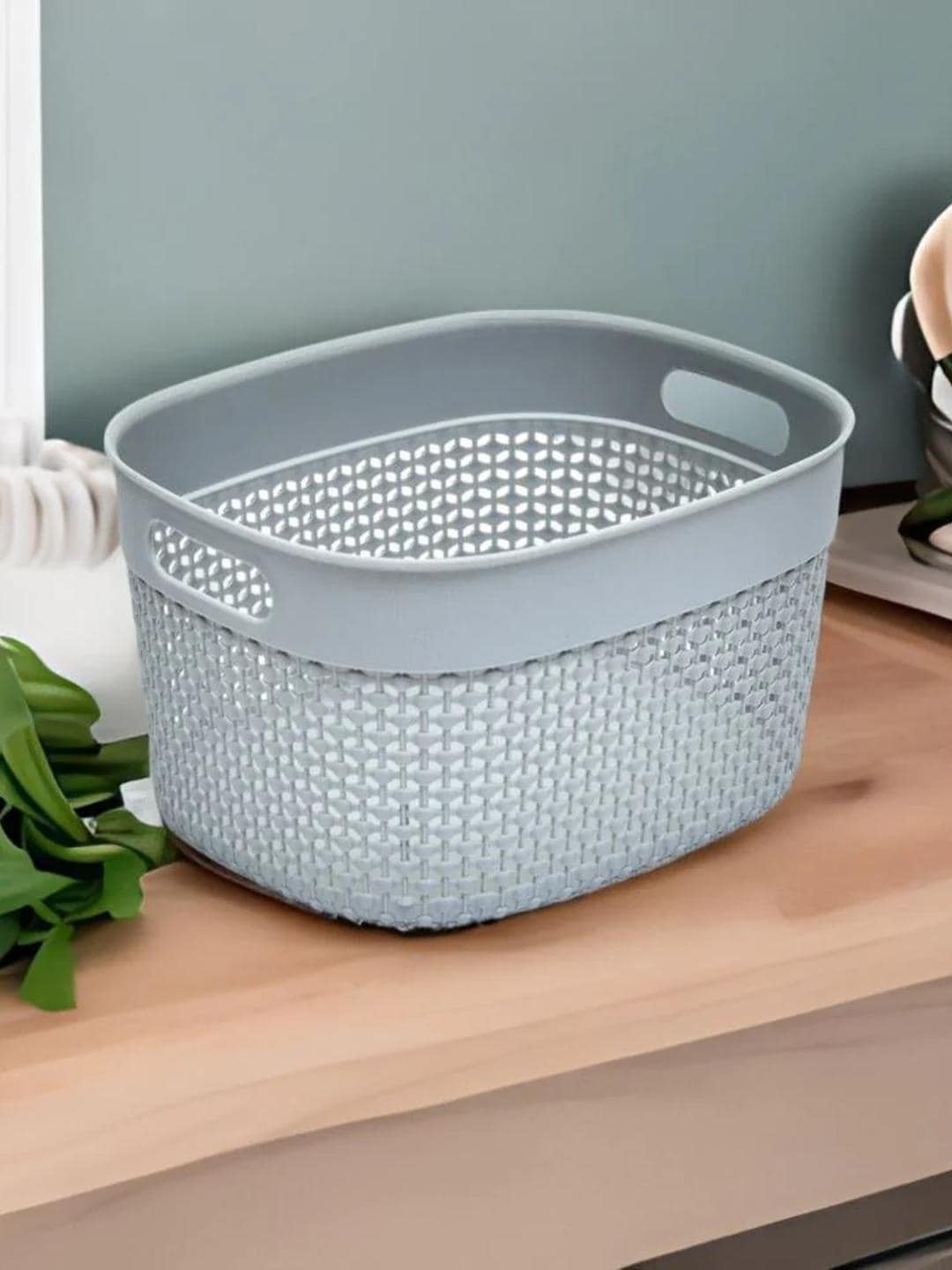 

Athome by Nilkamal Grey 3 Pieces Storage Basket