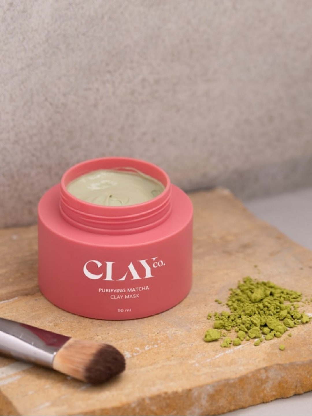 

CLAYco. Purifying Matcha Clay Face Mask For Glowing Skin & Acne Care - 50ml, Green