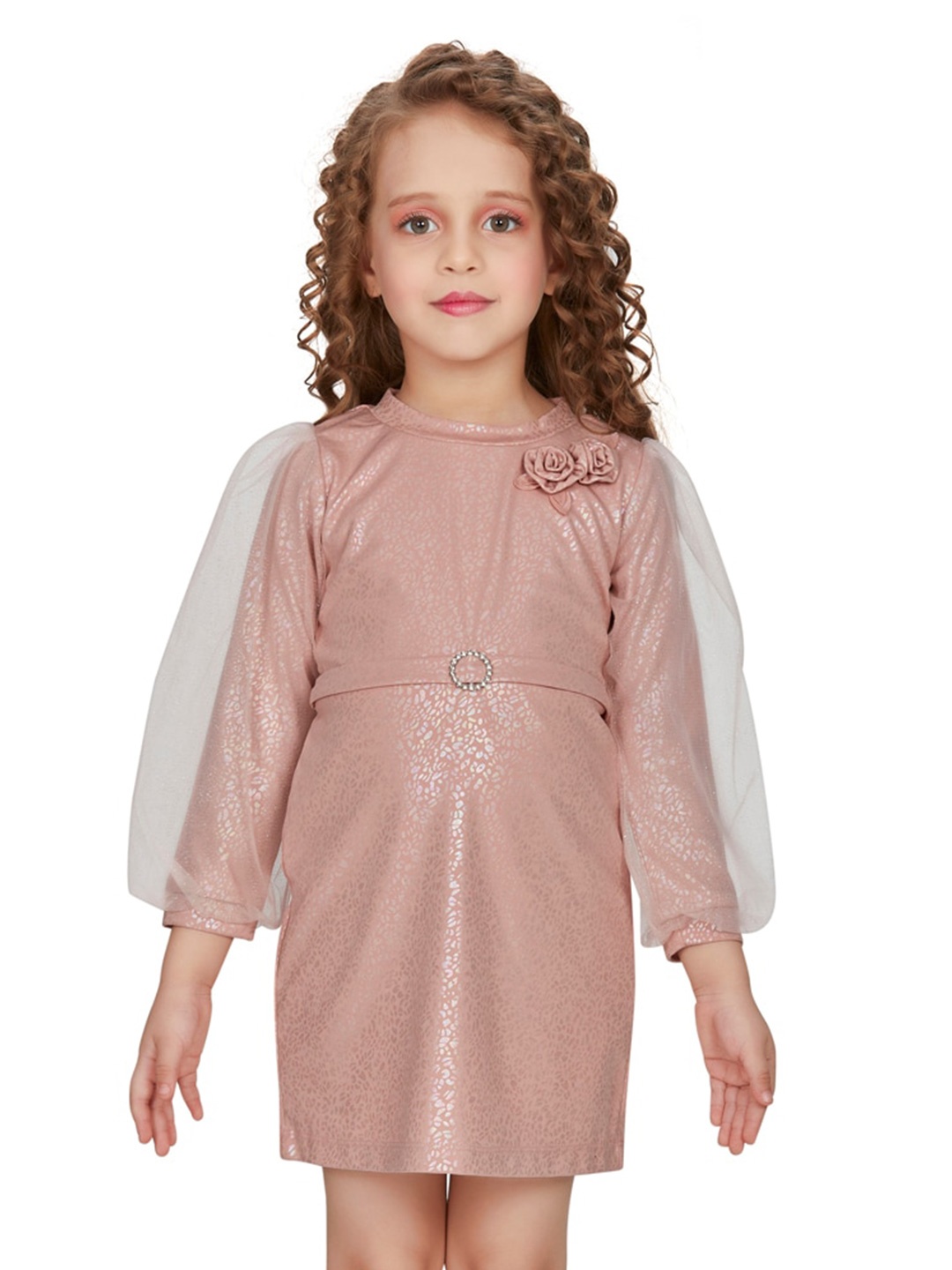 

Peppermint Girls Embellished A-Line Dress, Peach