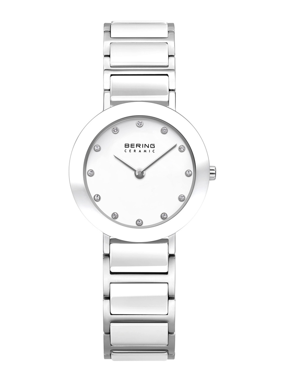 

BERING Women Embellished Dial & Ceramic Bracelet Style Straps Analogue Watch 11429-754, White