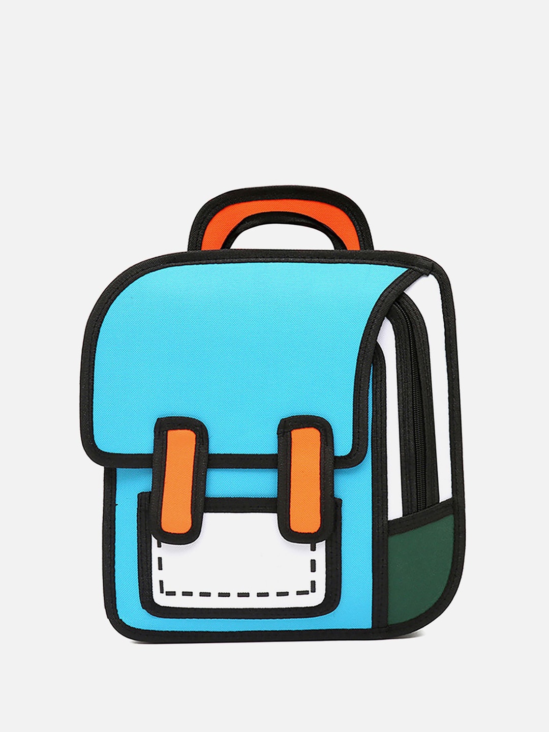 

Little Surprise Box LLP Kids Colourblocked Contrast Detail Backpack, Blue